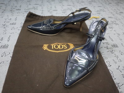 義大利製 TOD’S 高級漆皮高跟涼鞋  USA 5 EUR 34.5 JPN 22 CM