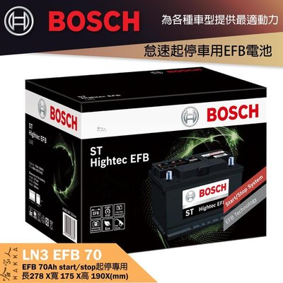 BOSCH EFB 70 Ah LN3 電池 可分期 VW BENZ BMW AUDI 怠速熄火 I STOP 哈家人
