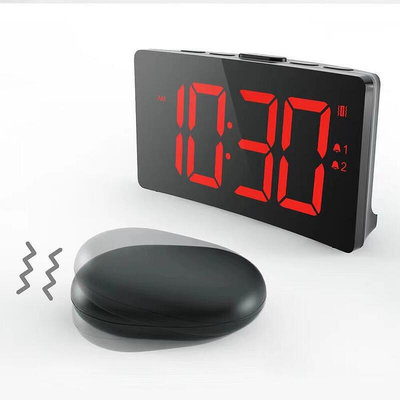 新款大屏振動時鐘 LED數字鬧鐘學生桌面座鐘簡約臥室電子鐘床頭鍾