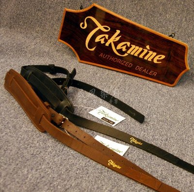《民風樂府》日本 Takamine 高峰吉他 原廠精品 TGS-7 真皮馬鞍型 吉他背帶