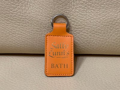 英國 巴斯 BATH 帶回 sally lunn's bath 皮質鑰匙圈 鑰匙環 質感極佳 (•ө•)