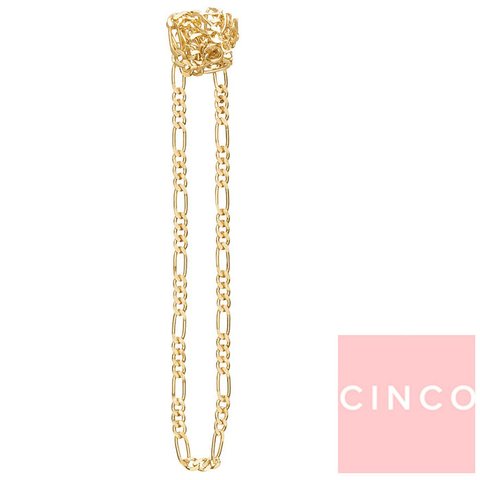 CINCO 葡萄牙精品 Maira necklace 金色甜甜圈項鍊 鑲鑽立體款