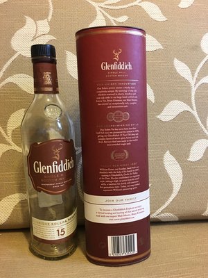 蘇格蘭•格蘭菲迪15年 • 單一純麥威士忌-     空酒瓶700ml