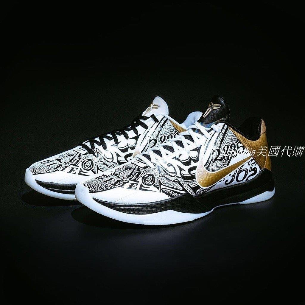 Nike Zoom Kobe 5 Protro 科比5 黑白金籃球鞋CT8014-100 | Yahoo奇摩拍賣