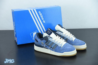 Adidas originals Forum 84 Low 牛仔藍 線頭 休閒鞋 男女鞋 GW0298【ADIDAS x NIKE】