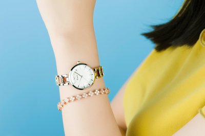 下殺-金米歐kimio手表女鋼帶潮流時尚星空防水女士手表學生簡約鏈條表#手錶