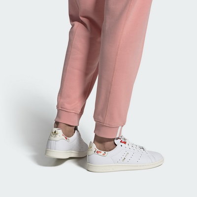 【Dr.Shoes 】Adidas Originals Stan Smith 白色 花卉 皮革 經典 女段 FY8734
