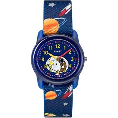 預購 美國帶回 Timex*Peanuts 外太空史努比 聯名款手錶 尼龍錶帶 兒童錶 生日禮 粉絲專用