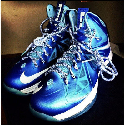 【小明潮鞋】耐克Nike LeBron 10+ Blue Diamond 運動 步 598360耐吉 愛迪達
