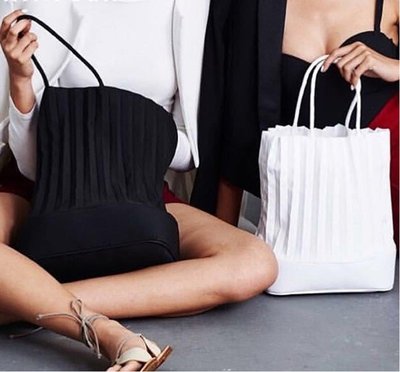 泰國原創小眾設計品牌 手工皺褶包氣質手提包旅行購物袋水桶包