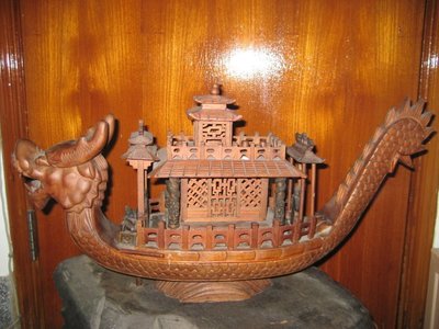 ⭐金壽藝品⭐ 木雕龍船 龍行大運  事業興隆 Dragon Boat, Wood Carving