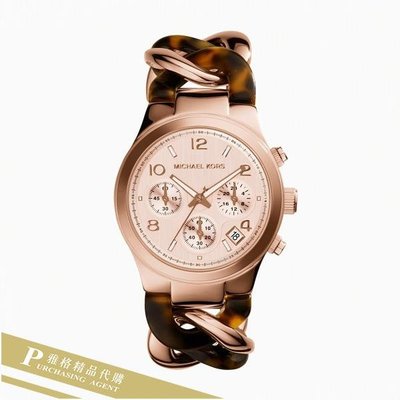 雅格時尚精品代購Michael Kors MK4269 奢華玳瑁經典 玫瑰金腕錶 經典手錶 美國正品