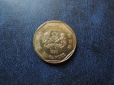 新加坡 建國25 週年紀念幣 1元   銅硬幣@555
