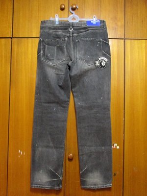 (二手)BIG-TRAIN黑色牛仔褲(XL)(B266)