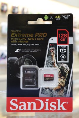 【日產旗艦】SanDisk Extreme PRO microSDXC 128GB 170MB U3 A2 GoPro