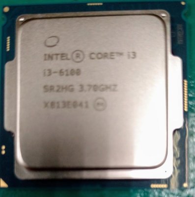 Intel CPU I3 6100 全新未使用1151腳位(不含風扇）