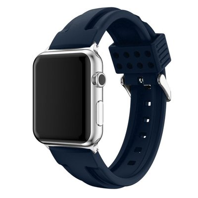 現貨  Apple  Watch  5/4/3/2  ins風凹紋純色蘋果手錶矽膠錶帶  44  42  40  38m