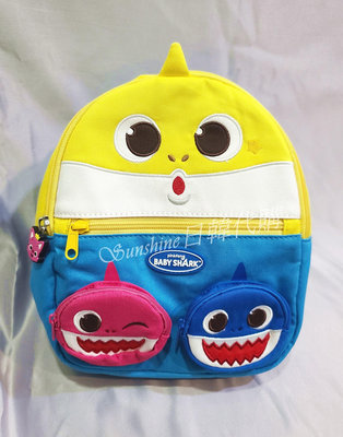 現貨 韓國正版 babyshhark 鯊魚寶寶 鯊魚爸爸 防走失包 後揹包 兒童背包 背包 小書包 後背包