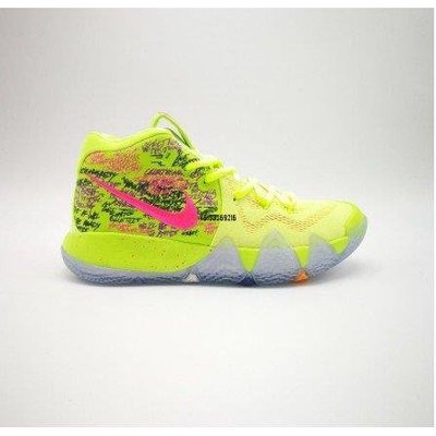 【正品】Nike kyrie 4 BHM 鴛鴦 塗鴉 籃球 螢光 高筒潮鞋