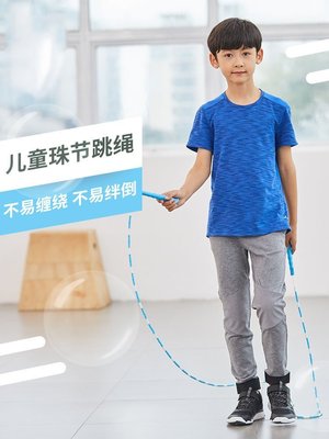 迪卡儂竹節跳繩花樣成人兒童健身運動小學生花式表演珠節繩GYP KE~特價正品促銷