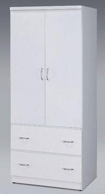 【生活家傢俱】KV-R10：百合2.5尺純白男櫃【台中家具多色可選 開門式衣櫃 衣櫥 抽屜 吊桿 台灣製造