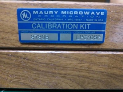 MAURY 8780B CALIBRATION KIT 校正器,OSP Connector ,Up to 18 GHz (for NETWORK ANALYZER 網路分析儀)