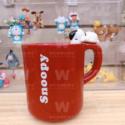 【Wenwens】日本 正版 PEANUTS 史努比 SNOOPY 史奴比 糊塗塔克 陶瓷 馬克杯 杯子 紅色