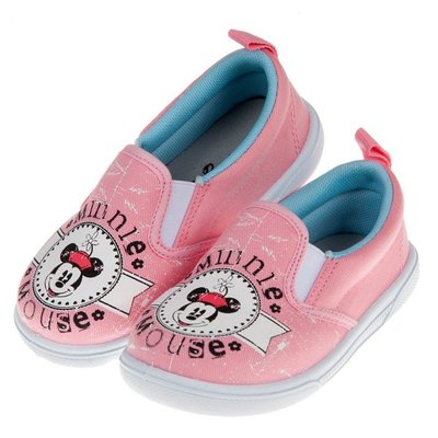 童鞋(15~20公分)Disney迪士尼米妮粉色塗鴉兒童休閒鞋室內鞋D8R630G