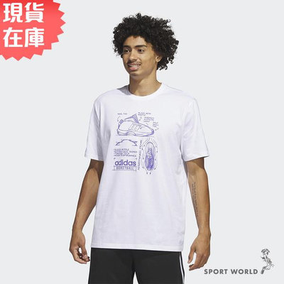 Adidas 男裝 短袖上衣 Kobe 純棉 白【運動世界】IA3264