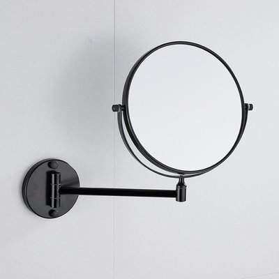 現貨熱銷-太空鋁化妝鏡壁掛美容鏡雙面化妝鏡衛生間貼墻放大旋轉折疊浴室鏡滿仟免運
