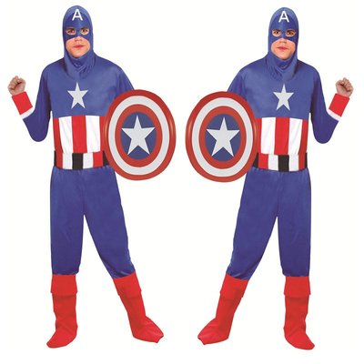 萬圣節cosplay成人美國隊長套裝盾牌演出服男士款美國隊長衣服