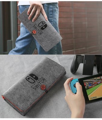 西米の店Nintendo Switch Case 遊戲配件存儲卡夾盒的毛氈便攜式收納袋, 用於 Ns Switch