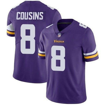 【精選好物】皇萊 NFL明尼蘇達維京人Minnesota Vikings橄欖球服8#Kirk Cousins球衣