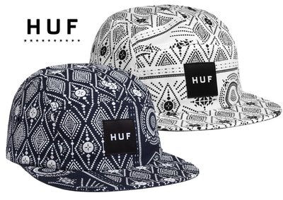 【超搶手】 全新正品 新款 HUF BANDANA VOLLEY 方巾 變形 五分割帽 棒球帽 深藍 白色