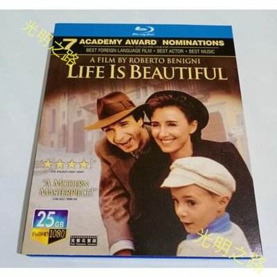 歐美影片 藍光盒裝 美麗人生 壹個快樂的傳說(1997)奧斯卡電影BD藍光碟1080P高清修復 光明之路