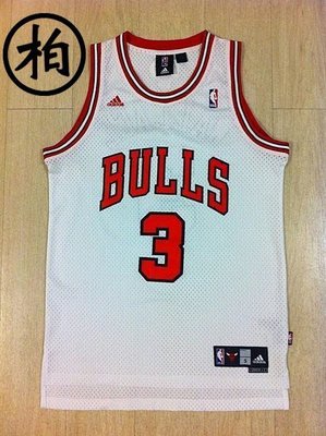 【柏】優質二手 ADIDAS NBA BULLS 公牛隊 3號 BEN WALLACE 大班蛙 主場白 舊版洞洞材質 球衣 S號