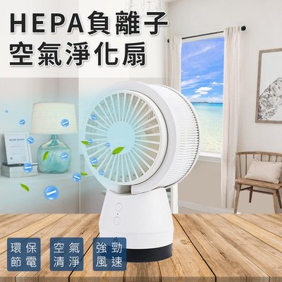 HEPA負離子桌面淨化風扇(E0067-W)