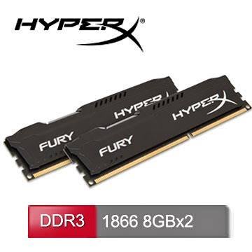 金士頓HyperX Fury DDR3 1866 16G (8GX2)  全新未拆 終生保固