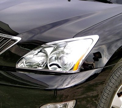 ~圓夢工廠~ Lexus RX330 RX400h 2004~2009 超質感 改裝 鍍鉻銀 車燈框飾貼 前燈框 頭燈框