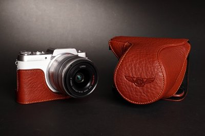 TP 真皮 GF7 GF8 Panasonic 相機包 皮套 新款甩紋真皮(底座+上套)相機皮套