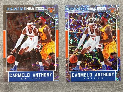 2張 2015-16 Lebron James Carmelo Anthony Hyper 籃球卡 球星卡 明星卡 球卡