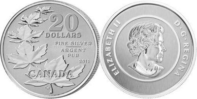 加拿大 紀念幣 2011 楓葉 紀念銀幣 原廠原證