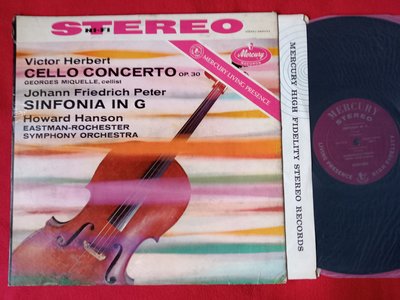 古典LP/Mercury SR 90163/Herbert:大提琴協奏曲/韓森/美國版FR1/FR1/NM-