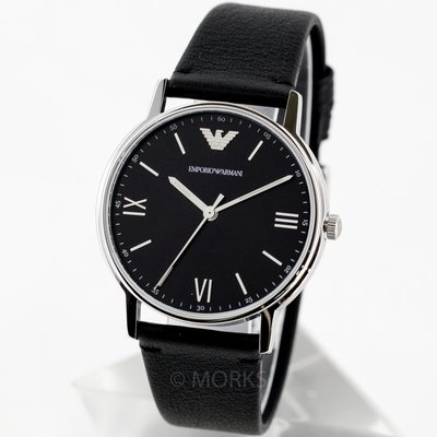 現貨 可自取 EMPORIO ARMANI AR11013 亞曼尼 手錶 43mm 黑色面盤 黑色皮錶帶 男錶女錶