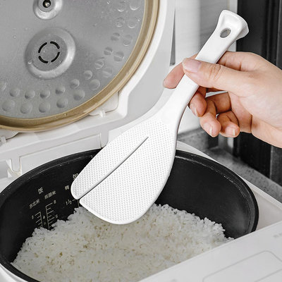 日本進口飯勺子不粘米飯盛飯鏟可立式長柄鏟多功能擠醬家用打飯勺