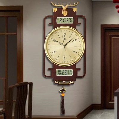 鐘表掛鐘家用客廳簡約時尚中國風創意北歐大氣掛墻輕奢時鐘掛鐘客廳超夯 正品 現貨