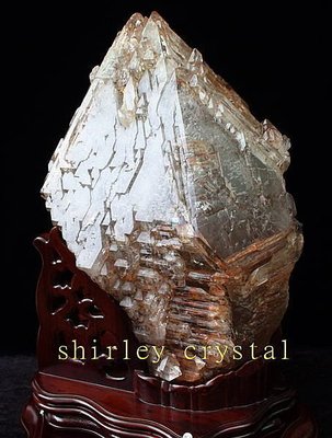 ~shirley水晶~[冷光]~紅釷鱷魚骨幹水晶~20.6公斤~氣勢磅礡~極度鎮宅~優質收藏!