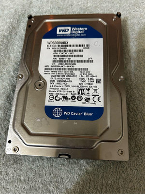 WD藍標 320g 硬碟 3.5吋 SATA 二手良品桌機硬碟，台北可面交