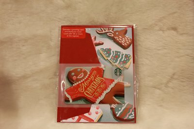 2017 加拿大 STARBUCKS 星巴克 可愛薑餅人 聖誕節系列 整組含信封 隨行卡 儲值卡 星巴克卡 限量 收藏