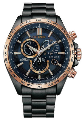CITIZEN 星辰 CB5956-89L 亞洲限定 光動能 電波計時 43mm 藍面 腕錶